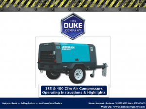 Towable Air Compressors - 185 Cfm and 400 Cfm