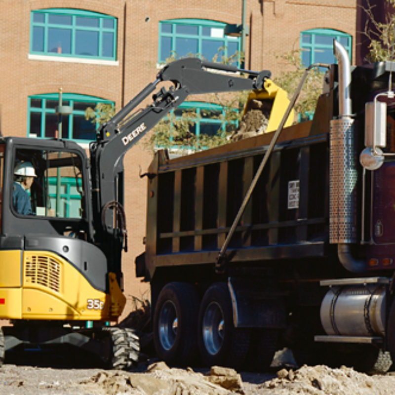 Compact Excavator Rental - John Deere 35D