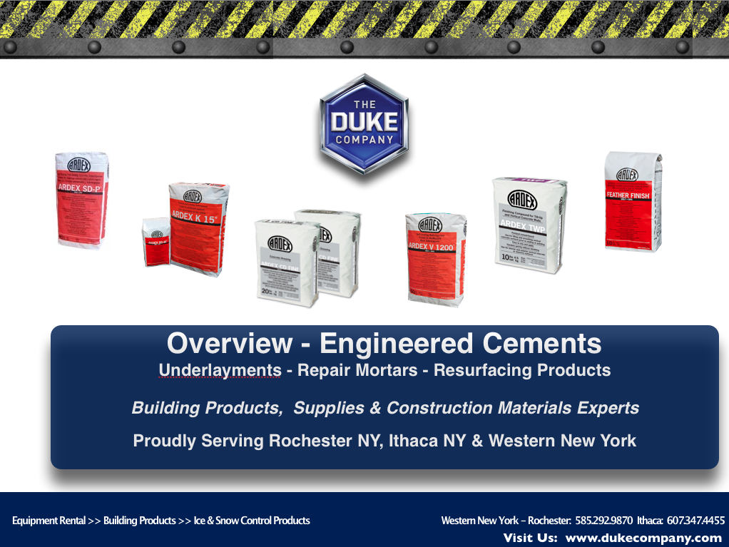 Rochester NY Ithaca NY - Top 6 Ardex Engineered Cement Products for Underlayments, Repair Mortars, Resurfacing Products