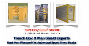 Rent Trench Box and Man Shields from Western NYs Authorized Speed Shore Dealer