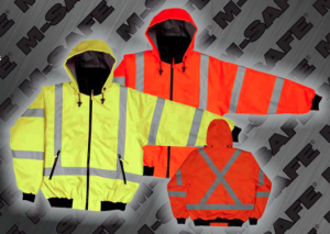 Safety Jackets - ANSI 107-2010 Class 3 2-in-1 Bomber Jacket with X-Striping