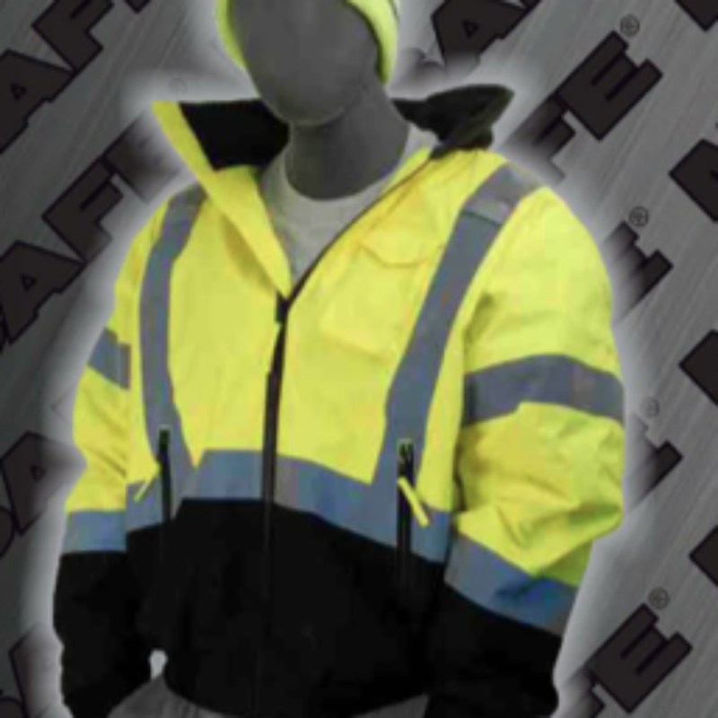 Safety Jackets - ANSI 107-2010 Class 3 3-in-1 Bomber Jacket with Black Bottom