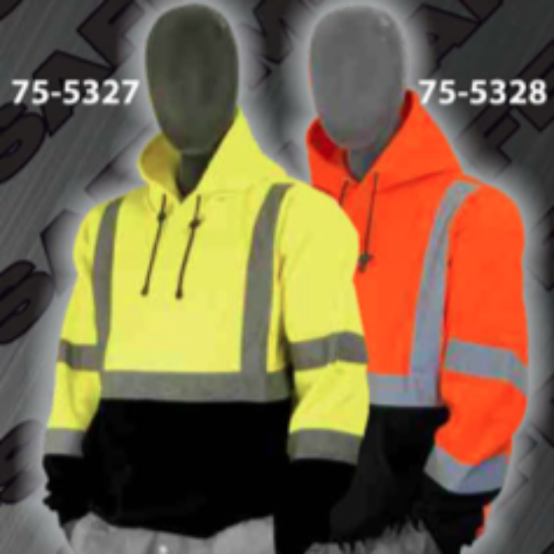 Safety Sweatshirts - ANSI Class 3 Hooded, Pull-Over Sweatshirt 