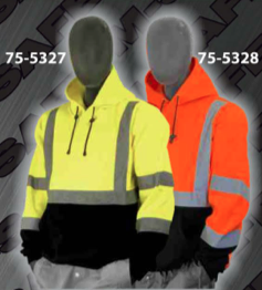 Safety Sweatshirts - ANSI Class 3 Hooded, Pull-Over Sweatshirt