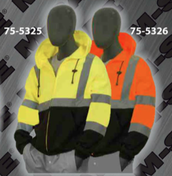 Safety Sweatshirts - ANSI Class 3 Hooded, Zipper Front Sweatshirt
