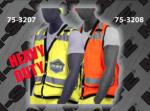 Safety Vests - ANSI Class 2 Vest - Heavy Duty Snap Front