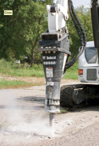 Picture of Hydraulic Breaker Attachment Rental for Bobcat Compact Excavators