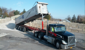 Picture of Bulk Rock Salt on 18 Wheel Dump Truck
