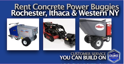 Picture of Concrete Buggy Rental Rates in Rochester, Ithaca and Buffalo