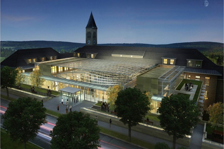 Architects Rendering of Klarman Hall at Cornell University at Night