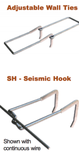 HB Adjustable Wall Ties and Seismic Hooks by Hohmann and Barnard