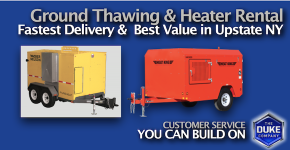Ground Thawing and Ground Heater Rental in Upstate NY