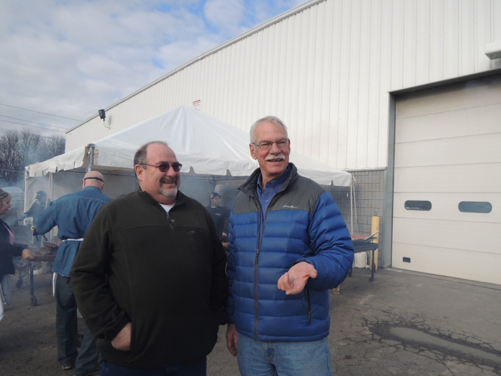Steve Dudley wiht Equipment Rental Customer in Rochester NY