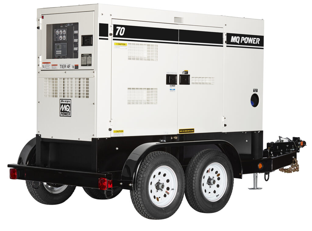 Portable Generator Rental on Trailer - MQ Power 70 - The Duke Company and Duke Rentals - Rochester, Ithaca, Dansville and Auburn NY