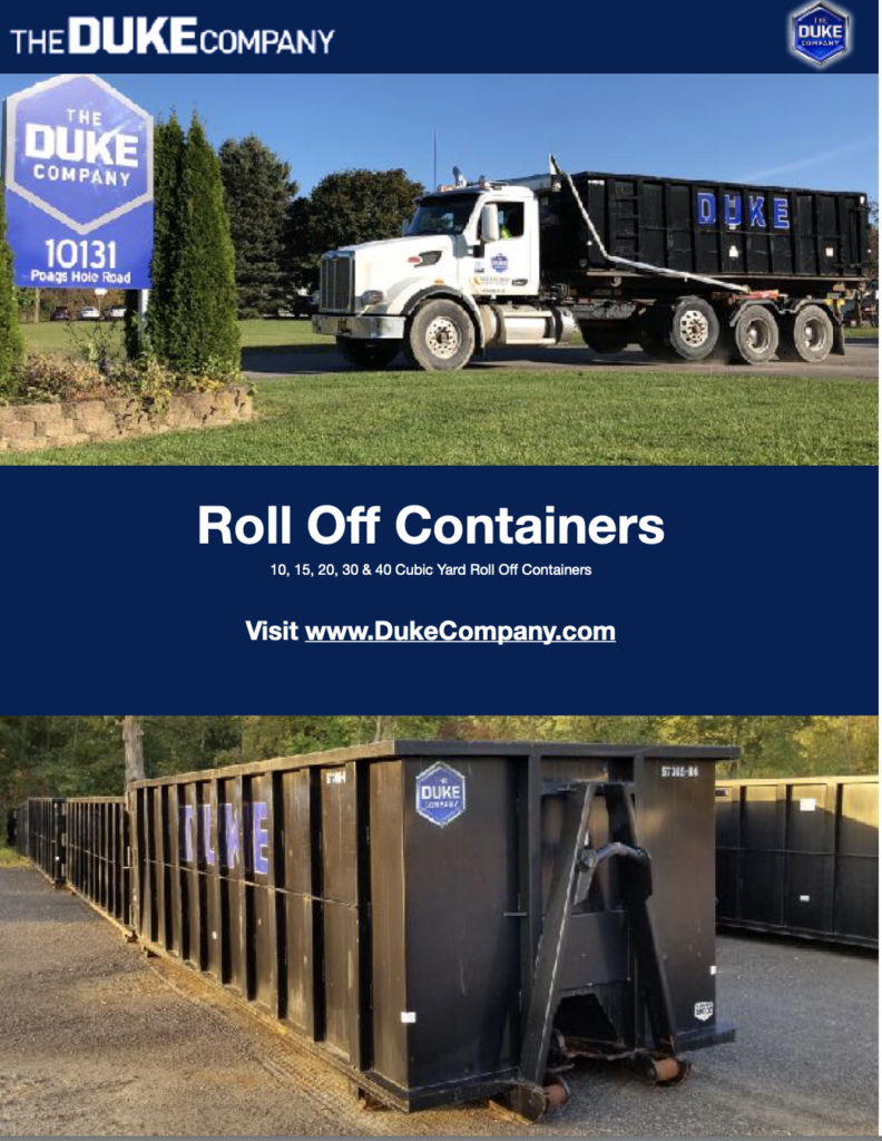 Duke Rentals - Helpful Information -  Roll Off Container Rental & Roll-Off Dumpster Rental
